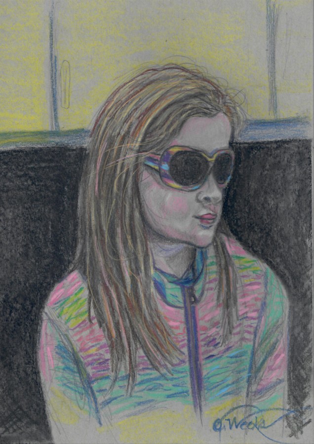 Pastel pencil portrait K
